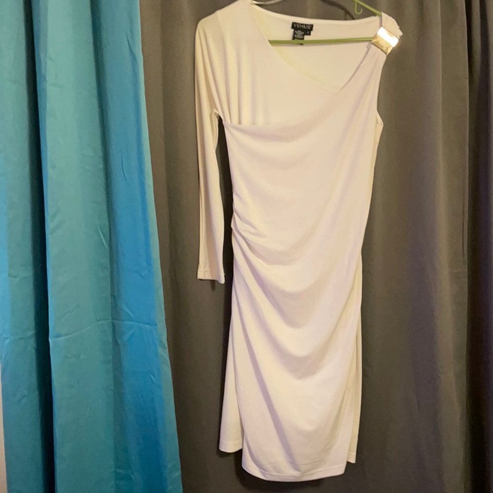 Woman’s white small dress